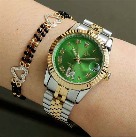 ladies rolex green dial|Rolex green dial watch price.